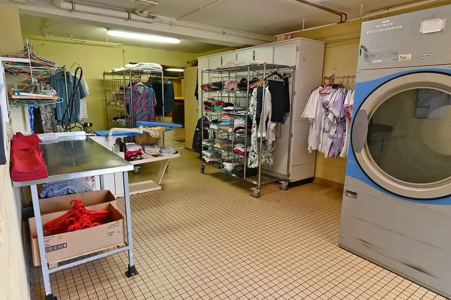 La lingerie de l'établissement