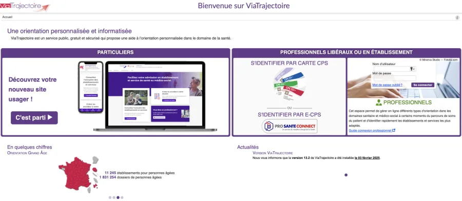Logo du service en ligne ViaTrajectoire